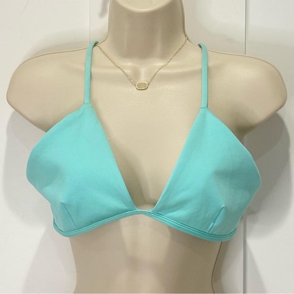 Left On Friday Reef Bikini Top Aqua Blue XL Multi Strap Cross Back Beachy Vacay - Picture 4 of 8